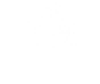 earth calling logo with text - white